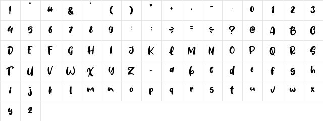 Fresh Lychee Regular  glyph index