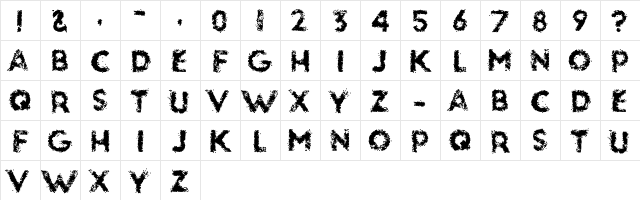 glassbeads Regular  glyph index
