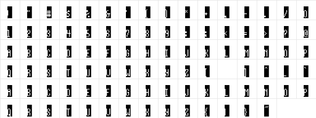 Charity Regular  glyph index