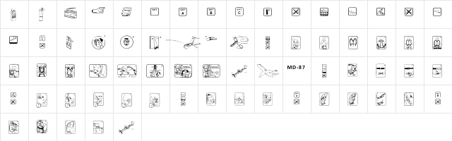 FastenYourSeatBelt Clean Regular  glyph index
