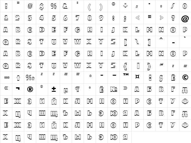 a_PlakatTitul2Otl ExtraBold  glyph index
