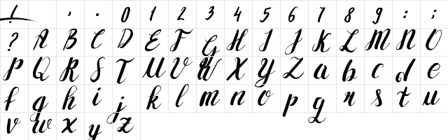 Yol+loy Medium  glyph index