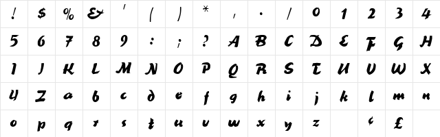 Relent Normal  glyph index