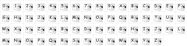 pf_another bear Regular  glyph index