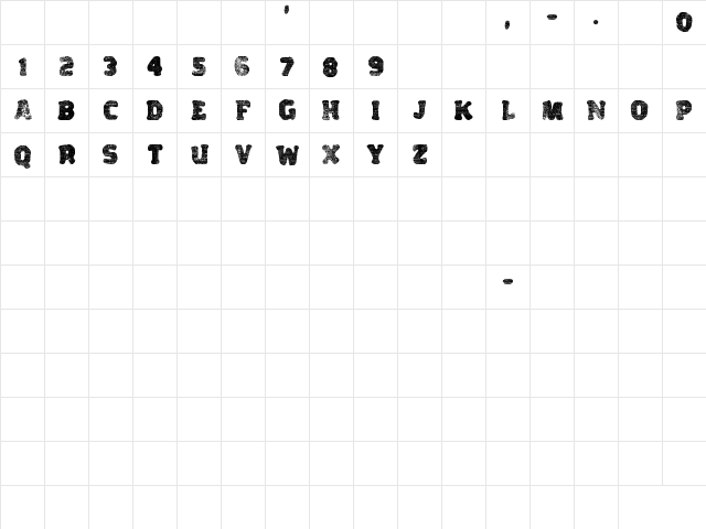 Variations Regular  glyph index
