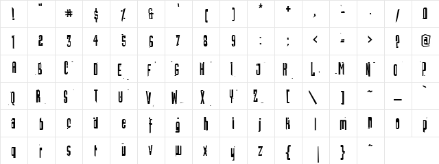 spice Regular  glyph index