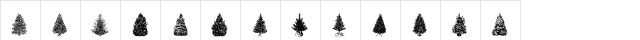 Evergreen One Regular  glyph index