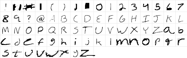 Andrew Normal  glyph index