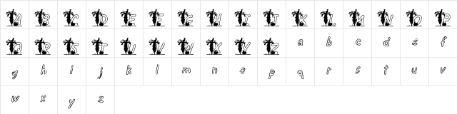 KG hALLOWEEN1 Regular  glyph index