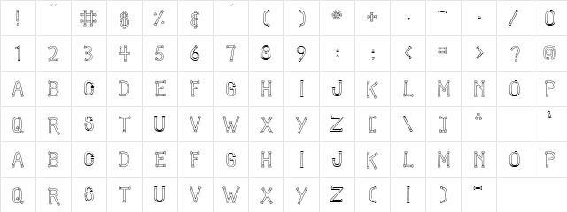 CK Candy Corn Regular  glyph index