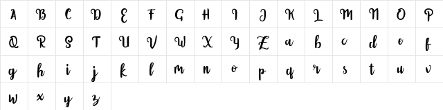 Getolyfe Free For Personal Regular  glyph index
