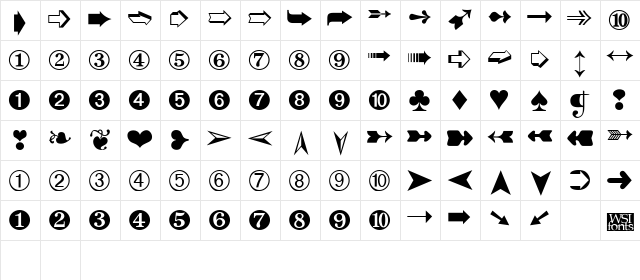 Dingbats Two Regular  glyph index