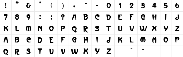 Paris Regular  glyph index