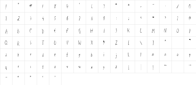 LD Muse Regular  glyph index