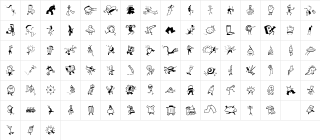 MiniPics MardiGrasHip  glyph index