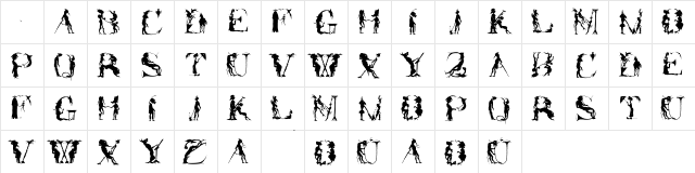 ForJeffTwo Regular  glyph index