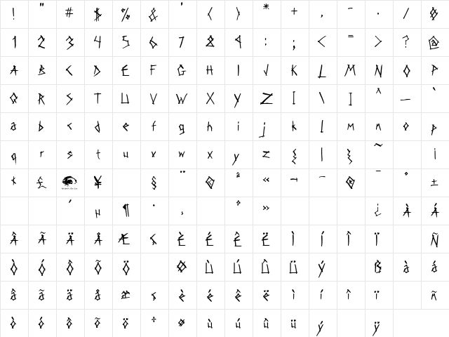 Fear AOE Regular  glyph index