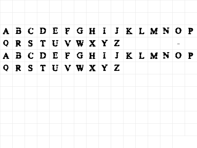Bowel Trouble Regular  glyph index