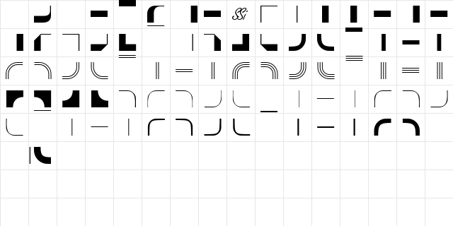 InFractionSSi Regular  glyph index