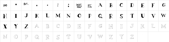 The Enemy Gene Regular  glyph index