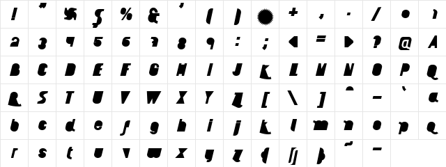 AI kelso BLI  glyph index
