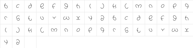 natalie Regular  glyph index