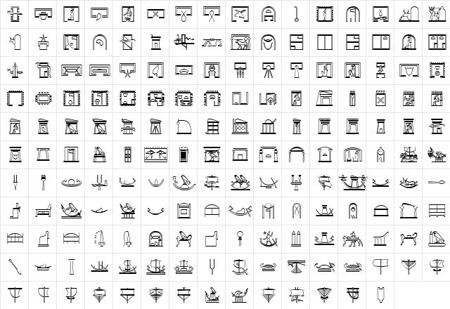 GlyphExtLibZ Medium  glyph index