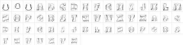 Joe DiMaggio Regular  glyph index