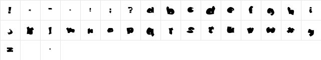 Manilla Oddtype  glyph index