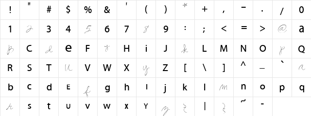 CK Peace Out  filled Regular  glyph index