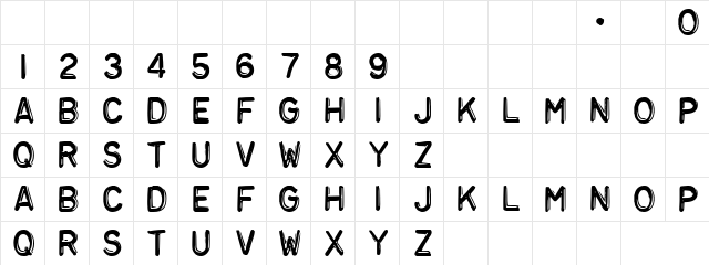 Wall Poster Regular  glyph index