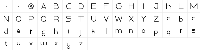 Kim Mochi Regular  glyph index