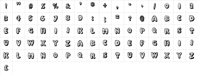 Eggshell Mosaic Regular  glyph index