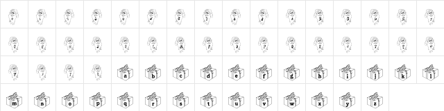 Jaunty Santa Regular  glyph index