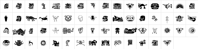 Cibola Regular  glyph index