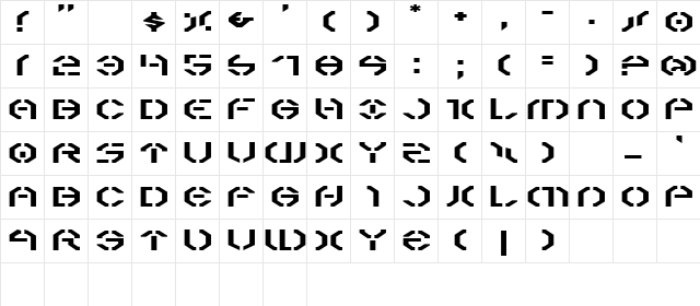 Year 3000 Expanded Expanded  glyph index