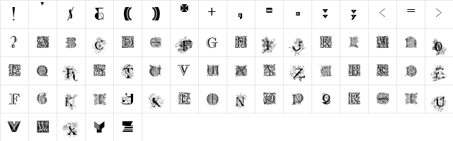 Kidnapped At Old Times Free Six Regular  glyph index