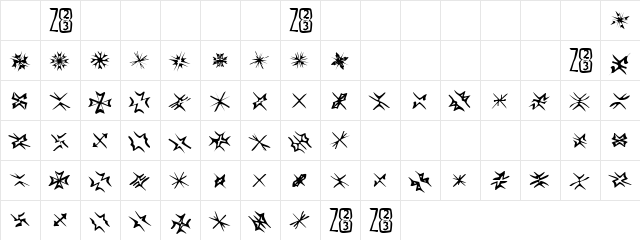 Zone23_foopy3 Normal  glyph index