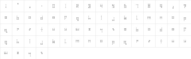 BauhausSketch Regular  glyph index