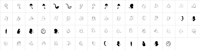 JMH Sherlock Dingbats Regular  glyph index