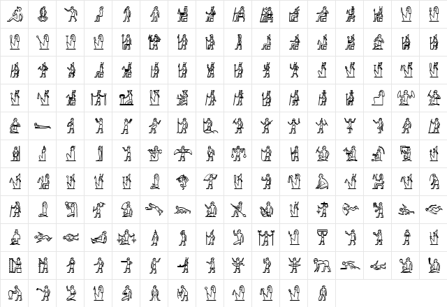 GlyphExtLibB Bold  glyph index