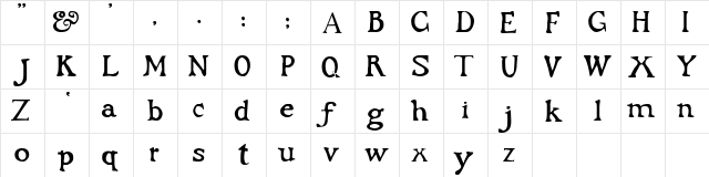 BlackBeard BlackBeard  glyph index