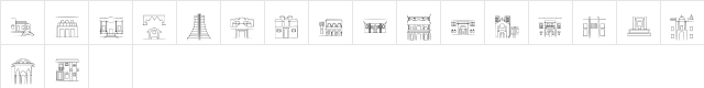 Prado Patrimonial Regular  glyph index