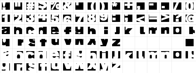 Reverse Sweep Regular  glyph index