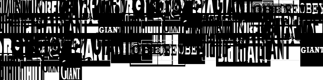 ObeyGiantPosterCondensed Regular  glyph index