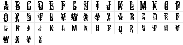 DecoCaps Regular  glyph index