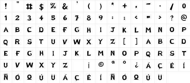 Doctor en Alaska Regular  glyph index