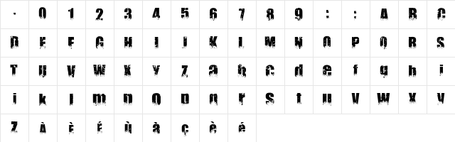 Gardiendherbe Regular  glyph index