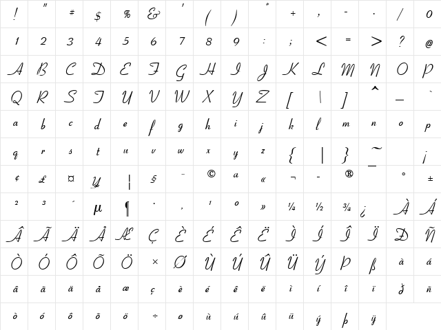 00819 Regular  glyph index