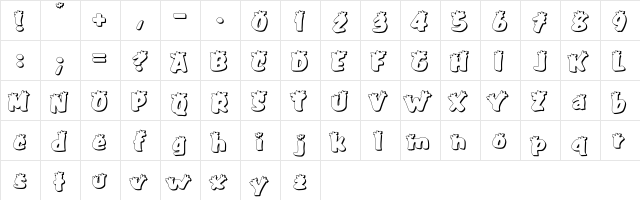 Pullstar-Holiday Holiday  glyph index